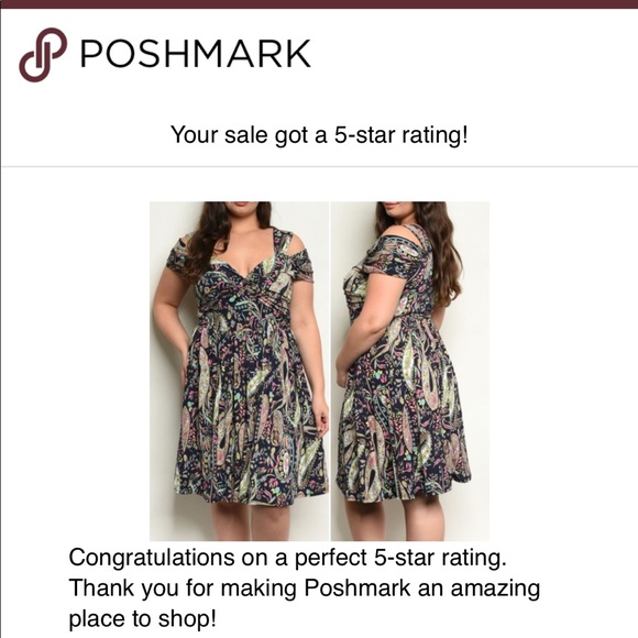 LAST 1! NAVY PAISLEY SWEET HEART CUT DRESS - Picture 6 of 7